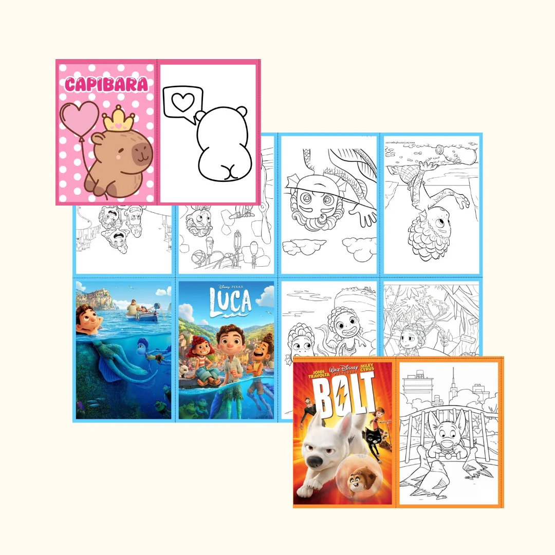 100 LIVRINHOS PARA COLORIR- EDITÁVEIS NO CANVA